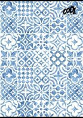 Sešit Mediterrain patterns, mix motivů, A4, čtverečkovaný, 80 listů, COOL BY VICTORIA