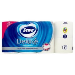 ZEWA  Toaletní papír Deluxe,  bílá, 3vrstvý, 8 rolí, ZEWA 40868/3227-91 ,balení 8 ks