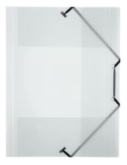 Desky s gumičkou Propyglass, transparentní, PP, 15 mm, A4, VIQUEL