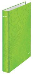 WOW Leitz  Kroužkový pořadač Wow, zelená, lesklý, 2 kroužky, 40 mm, A4, karton, LEITZ