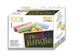 Křídy na tabuli kulaté Creative Jungle, mix barev ,balení 100 ks