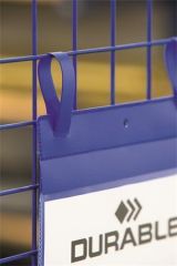 Logistic pocket, A5, horizontal, DURABLE, with fastening strap, blue ,balení 50 ks