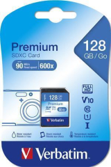 Verbatim  Paměťová karta Premium, SDXC, 128GB, CL10/U1, 45/10 MB/s, VERBATIM