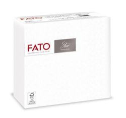 FATO  Ubrousky Star, bílá, 1/4 skládání, 38x38 cm, FATO ,balení 40 ks