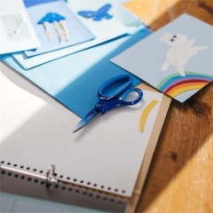 Nůžky, ombré modrá, školní, 15 cm, pro leváky, FISKARS 1067854