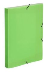 Desky s gumičkou Coolbox, transparentní zelená, PP, 30 mm, A4, VIQUEL 021373-09