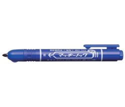 Permanentní popisovač Mckie Retractable, modrá, 1,3 mm, stiskací, ZEBRA 51062JP