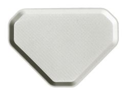 NO NAME  Samoobslužný podnos, bílý mák, trojúhelníkový, plastový, 47,5 x 34 cm