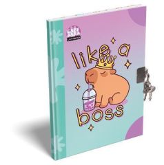 Deník/památník se zámkem Lollipop Capybara, A5, čistý, 60 listů, LIZZYSULI 7490225000