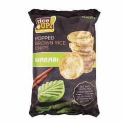 RICE UP  Rýžové chipsy, wasabi, 60 g, RICE UP