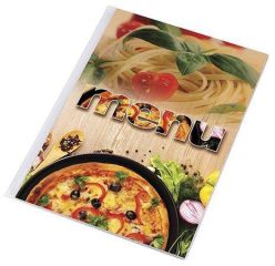 PANTA PLAST  Desky na jídelní lístek Pizza, motiv pizza-těstoviny, A4, PANTA PLAST
