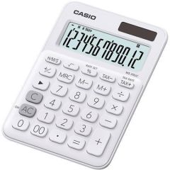 Kalkulačka stolní MS 20UC, bílá, 12místný displej, CASIO MS 20 UC WE