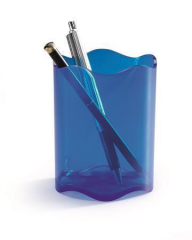 Durable  Stojánek na tužky Trend, transparentní modrá, plast, DURABLE