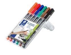 STAEDTLER  Permanentní popisovač Lumocolor 317 M, 6 barev, 1mm, OHP, STAEDTLER