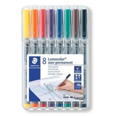 STAEDTLER  Ne-permanentní popisovač Lumocolor 315, sada, 8 barev, 1 mm, OHP, STAEDTLER 315WP8