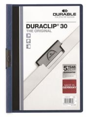 Durable  Desky s rychlovazačem DURACLIP® 30, tmavě modrá, s klipem, A4, DURABLE