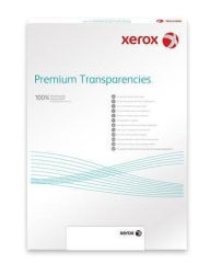 Transparentní fólie, čirý PET podložený papírem po delší straně, oboustranně potisknutelný, XEROX ,balení 100 ks