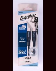 ENERGIZER  USB kabel, šedá, USB-C - USB-C, 2 m, ENERGIZER 3492548232253