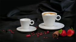 Espresso šálek + podšálek Coffe Time, 70 ml, 6ks, bílý ,balení 6 ks