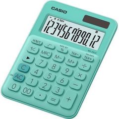 Casio  Kalkulačka MS 20 UC, zelená, stolní, 12 místný displej, CASIO