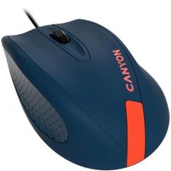 Myš CM-11, modrá-oranžová, drátová, optická, USB, CANYON CNE-CMS11BR