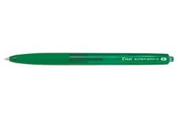 Kuličkové pero Super Grip G, stiskací mechanismus, zelená, 0,22 mm, PILOT