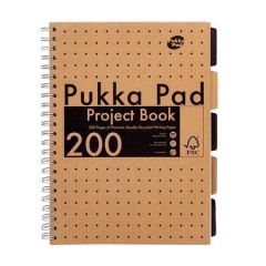 Pukka Pad  Spirálový sešit Kraft Project Book, A4, linkovaný, 100 listů, PUKKA PAD 9566-KRA