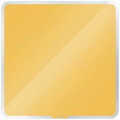 Magnetická skleněná tabule Cosy, matně žlutá, 45x45 cm, LEITZ