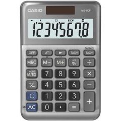 Casio  Kalkulačka MS-80 F, šedá, stolní, 8 číslic, CASIO