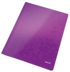 WOW Leitz  Desky s rychlovazačem WOW, purpurová, lesklé, polaminovaný karton, A4, LEITZ