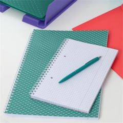 Spirálový sešit Colour`Breeze, zelená, A5, čtverečkovaný, 80 listů, ESSELTE 628467