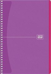 Spirálový sešit Notebook, mix, A5, čtverečkovaný, 80 listů, SHKOLYARYK