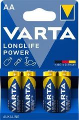 Baterie Longlife Power, AA (tužková), 4 ks, VARTA