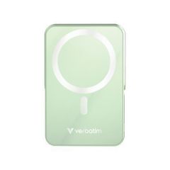 Magnetická powerbanka Charge n Go, zelená, bezdrátová, 10 000 mAh, VERBATIM 32259