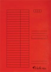 VICTORIA  Desky s rychlovazačem, červené, karton, A4, VICTORIA ,balení 5 ks