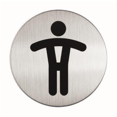 Piktogram Pánské WC, samolepicí, nerez, DURABLE 490523