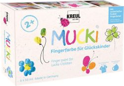 Sada prstových barev, MUCKI FORTUNE, 6 barev, 6x 50ml, KREUL ,balení 6 ks