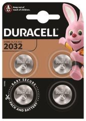Duracell  Knoflíková baterie, CR2032, 4 ks, DURACELL 10PP040033 ,balení 4 ks
