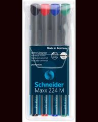 SCHNEIDER  Permanentní popisovač Maxx 224 M, mix barev, 4ks, 1mm, OHP, SCHNEIDER