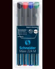 Permanentní popisovač Maxx 224 M, mix barev, 4ks, 1mm, OHP, SCHNEIDER
