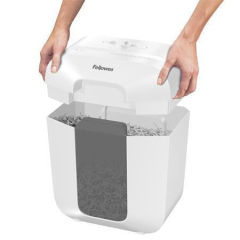 Skartovací stroj Powershred LX25, bílá, křížový řez, 6 listů, FELLOWES 100109815