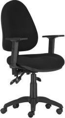 Kancelářská židle Pantergos LX, textilní, černá, černá základna