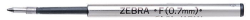 ZEBRA  F29931 Náplň do kuličkového pera F, černá, 0,24 mm, ZEBRA