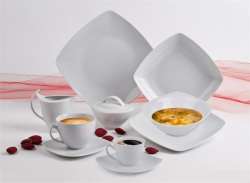 Hazelnut  bowl,  porcelain, square,26 cm, ROTBERG, Quadrato white
