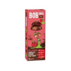 Ovocná pochoutka, jablko-jahoda v mléčné čokoládě, 30 g, BOB SNAIL BS-4132