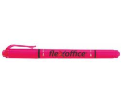 FLEXOFFICE  Zvýrazňovač HL01, růžová, 1,0/4,0 mm, oboustranný, FLEXOFFICE ,balení 12 ks