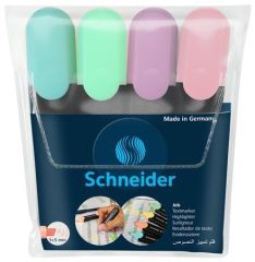 SCHNEIDER  Zvýrazňovač Job Pastel, sada 4 pastelových barev, 1-5 mm, SCHNEIDER