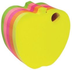 Donau  Samolepicí bloček ve tvaru jablka, 5x80 lístků, DONAU, mix barev ,balení 400 ks