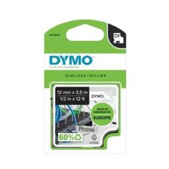 dymo  Páska, flexibilní, nylonová, 12 mm x 3,5 m, DYMO D1, bílá-černá