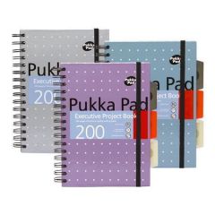 Pukka Pad  Spirálový sešit Metallic Project Book, mix barev, A5, linkovaný, 100 listů, PUKKA PAD 6336-MET